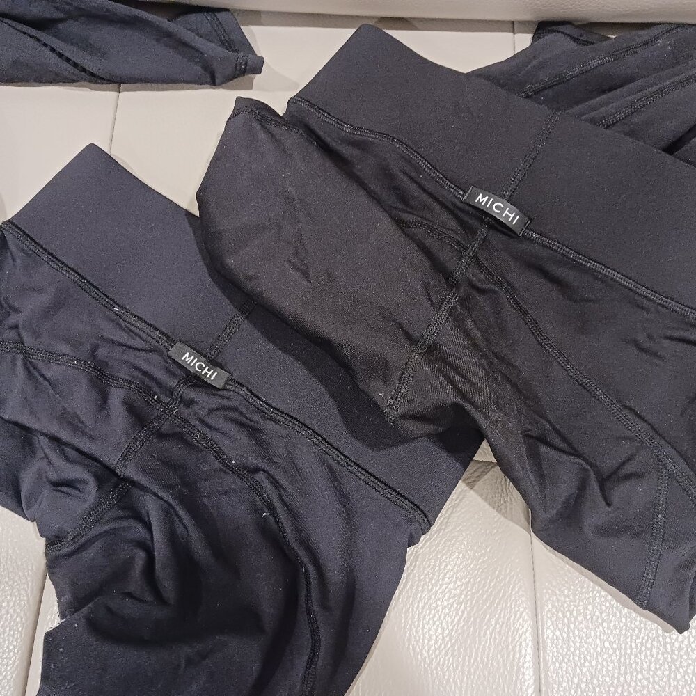 X2 pairs of MICHI black leggings both size small
